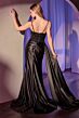 Ladivine KV1117 Lace Corset Side Tail Dress