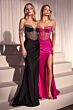 LaDivine KV1123 Fringe Strap Illusion Corset Dress