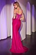 LaDivine KV1123 Fringe Strap Illusion Corset Dress