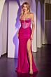 LaDivine KV1123 Fringe Strap Illusion Corset Dress