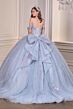 LaDivine 15728 Off The Shoulder Lace Up Dress
