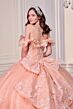 LaDivine 15731 Ruffle Off The Shoulder Lace Up Dress