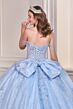 LaDivine 15735 Draped Straps Lace Up Dress
