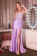 LaDivine C171 High Slit Sweetheart Neckline Dress