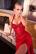 LaDivine C173 Side Tail Halter Neckline Dress