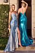 LaDivine CA113 Sweetheart Neckline Metallic Dress