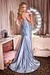 LaDivine CA121 Slit Skirt Embellished Dress