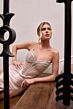 LaDivine CA121 Slit Skirt Embellished Dress
