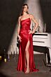 LaDivine CA122 Side Tail Asymmetrical Neckline Dress
