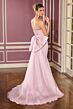 LaDivine CB167 Detachable Train Embellished Dress