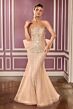 LaDivine CB167 Detachable Train Embellished Dress