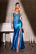 LaDivine CC0447 Drape Skirt Sweetheart Neckline Dress