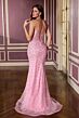 LaDivine CC3902 High Slit Sweetheart Neckline Dress