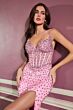 LaDivine CC3902 High Slit Sweetheart Neckline Dress
