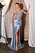 LaDivine CC456 Beaded Corset Bodice Off The Shoulder Dress