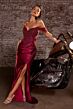 LaDivine CC456 Beaded Corset Bodice Off The Shoulder Dress
