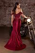 LaDivine CC456 Beaded Corset Bodice Off The Shoulder Dress