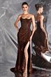 LaDivine CC463 High Slit Strapless Dress