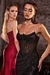 LaDivine CC463 High Slit Strapless Dress