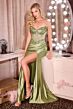 LaDivine CC490 Sweetheart Neckline Lace Up Dress