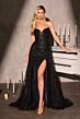 LaDivine CC492 Plunging Neckline Embellished Dress