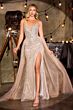 LaDivine CC492 Plunging Neckline Embellished Dress