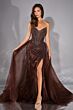 LaDivine CC492 Plunging Neckline Embellished Dress
