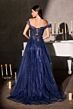 LaDivine CC493 Off The Shoulder Lace-Up Dress