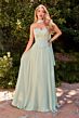 LaDivine CD386 Neck Scarf Lace Up Dress