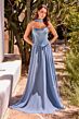 LaDivine CD386 Neck Scarf Lace Up Dress