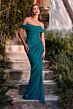 LaDivine CD387 Drape Skirt Lace Up Dress