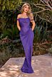 LaDivine CD387 Drape Skirt Lace Up Dress