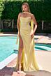 LaDivine CD388 Neck Scarf Hot Fix Ruched Dress