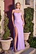 LaDivine CD388 Neck Scarf Hot Fix Ruched Dress