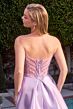 LaDivine CD389 Beaded Corset Bodice Lace Up Dress