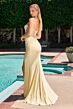 LaDivine CD390 High Slit Beaded Spaghetti Strap Dress