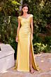 LaDivine CD393 Side Tail Off The Shoulder Dress