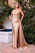 LaDivine CD393 Side Tail Off The Shoulder Dress