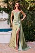 LaDivine CD393 Side Tail Off The Shoulder Dress