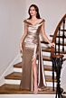 LaDivine CD393 Side Tail Off The Shoulder Dress