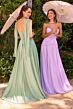 LaDivine CD395 Neck Scarf Strapless Ruched Dress