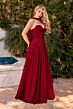 LaDivine CD395 Neck Scarf Strapless Ruched Dress