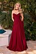 LaDivine CD395 Neck Scarf Strapless Ruched Dress