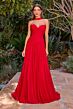 LaDivine CD395 Neck Scarf Strapless Ruched Dress