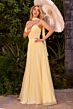 LaDivine CD395 Neck Scarf Strapless Ruched Dress