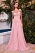 LaDivine CD395 Neck Scarf Strapless Ruched Dress
