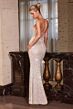 LaDivine CD396 Lace-Up Drape Dress