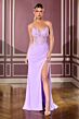 LaDivine CD397 Drape Skirt Sweetheart Neckline Dress