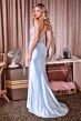 LaDivine CD405 Slit Skirt Lace-Up Dress