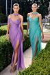 LaDivine CD406 One Shoulder with Neck Scarf Dress